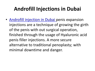 Androfill Injections in Dubai