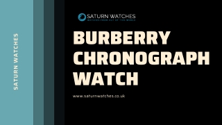 Burberry Chronograph Watch