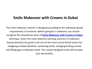 Smile Makeover with Crowns in Dubai