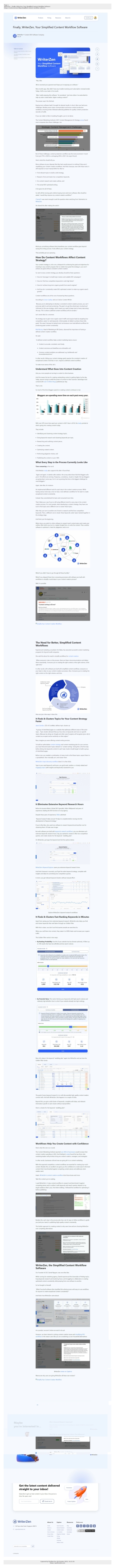 WriterZen - Finally, WriterZen, Your Simplified Content Workflow Software