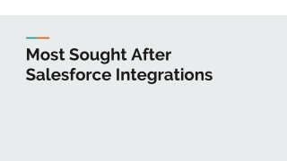 Most Sought After Salesforce Integrations