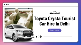Toyota Crysta Tourist Car Hire In Delhi