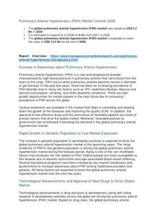 Pulmonary Arterial Hypertension (PAH) Market