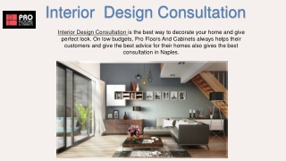 Interior Design Consultations | Profloors & Cabinets