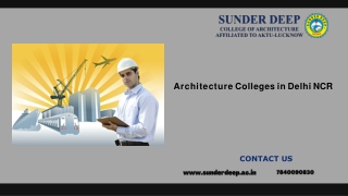 Enroll yourself in this Top Architecture Colleges in NCR