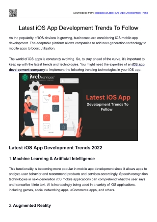 Latest iOS App Development Trends To Follow