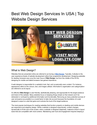 Best Web Design Services In USA _ Top Website Design Services