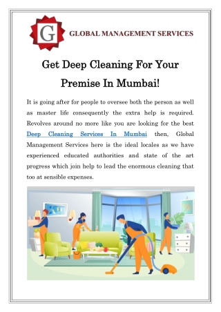 Deep Cleaning Services In Mumbai Call-9699091999