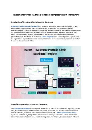 Investment Portfolio Admin Dashboard Template with UI Framework.docx