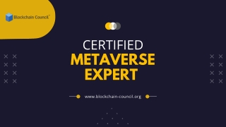 CERTIFIED METAVERSE EXPERT | BLOCKCHAIN COUNCIL