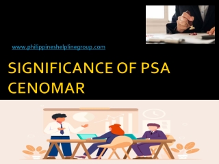 SIGNIFICANCE OF PSA CENOMAR