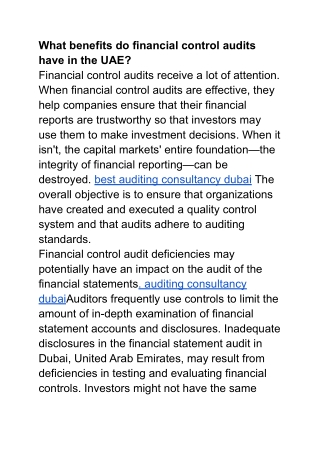 auditing dubai