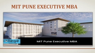 MIT Pune Executive MBA