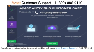 1(800) 886 0140 Avast Customer Care