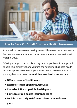 How To Save On Small Business Health Insurance