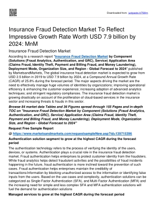 Insurance Fraud Detection Market Surge Valuation Of USD 7.9 billion By 2024