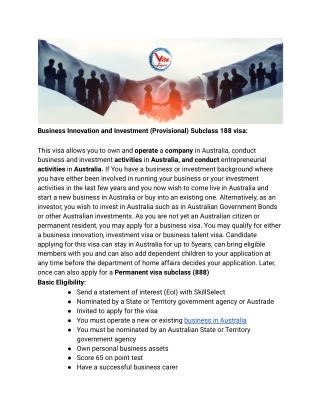 business visas