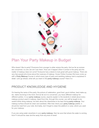 A Step-by-Step guide to Party Makeup | Hunar Online Courses