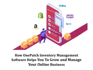 Inventory Management Software - OnePatch