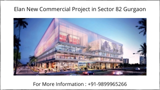 Elan New Commercial Sector 82 Launch Date, Elan New Commercial Sector 82 Locatio