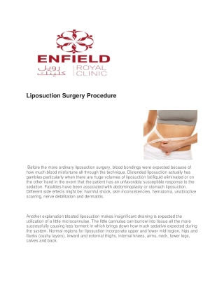 Liposuction Surgery Procedure