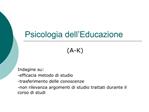 Psicologia dell Educazione