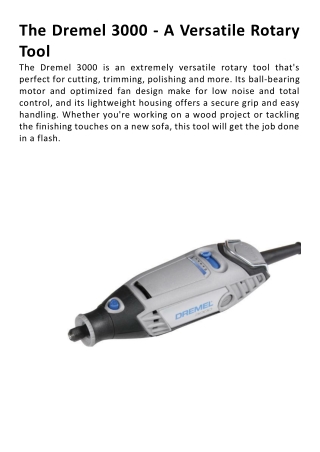 The Dremel 3000