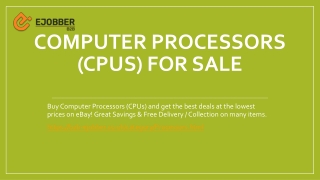 Computer Processors (CPUs) for Sale