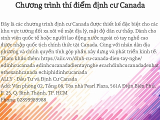 Chương trình thí điểm định cư Canada