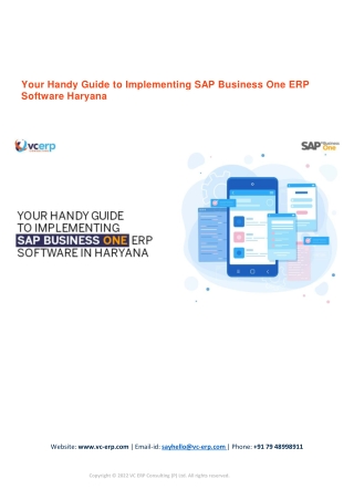 Your Handy Guide to Implementing SAP Business One ERP Software Haryana