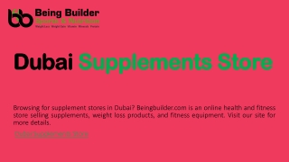 Dubai Supplements Store | Beingbuilder.com