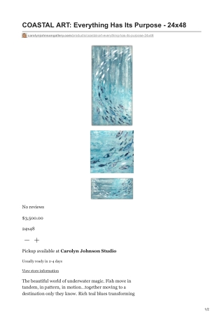 carolynjohnsongallery.com-COASTAL ART Everything Has Its Purpose - 24x48