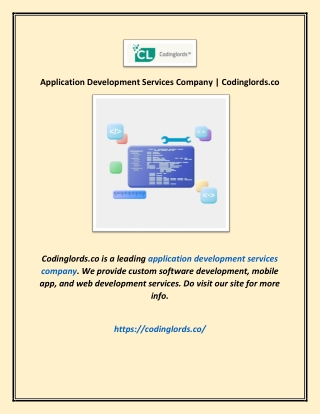 Application Development Services Company | Codinglords.co