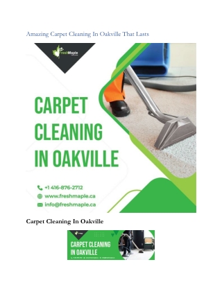 Amazing Carpet Cleaning In Oakville That Lasts