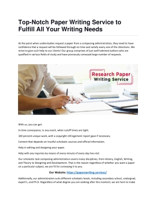 Paper Writing Service