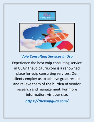 Voip Consulting Services in Usa | Thevoipguru.com