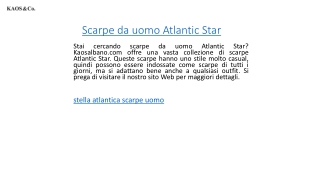 Scarpe da uomo Atlantic Star  Kaosalbano.com