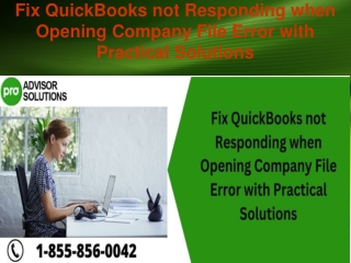 Fix QuickBooks not Responding when Opening Company File Error with Practical Solutions