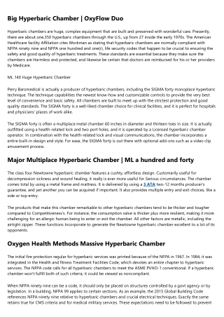10 Misconceptions Your Boss Has About large hyperbaric chamber for sale