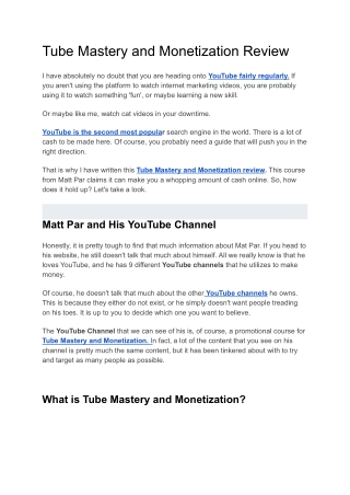 Tube Mastery and Monetization Review (1)