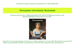 (Download) Persuasion (Annotated  Illustrated) #P.D.F. FREE DOWNLOAD^