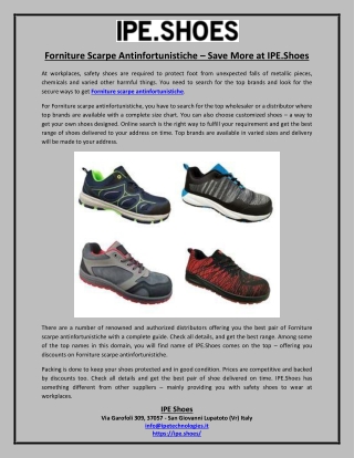 Forniture Scarpe Antinfortunistiche – Save More at IPE.Shoes