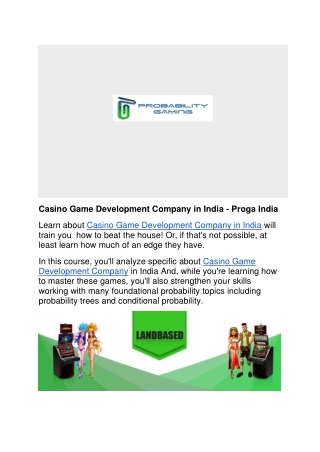 Casino Game Development Company in India