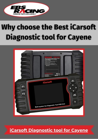 Why choose the Best iCarsoft Diagnostic tool for Cayene