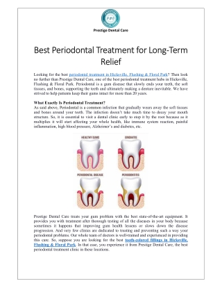 Get the Best Periodontal Treatment in Hicksville, Flushing & Floral Park.