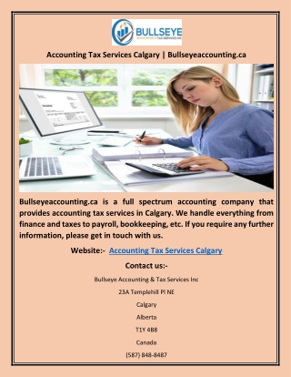 Accounting Tax Services Calgary | Bullseyeaccounting.ca