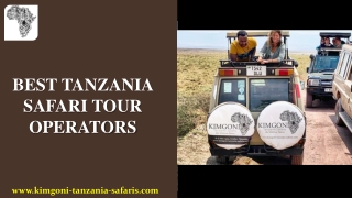 Best Tanzania Safari Tour Operators