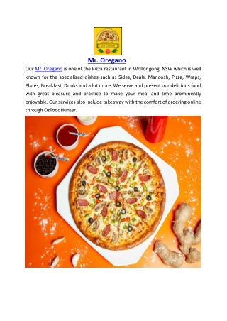 Up to 10% offer - Mr. Oregano Wollongong - Order Now