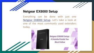 Netgear EX8000 Setup