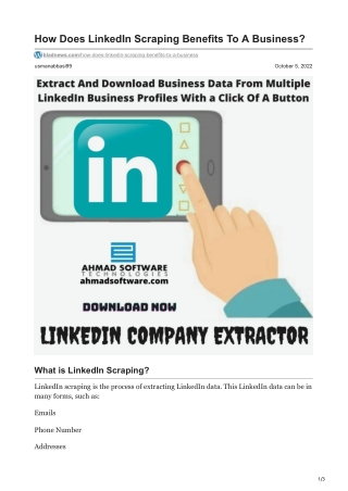 1How Does LinkedIn Scraping Benefits To A Business
